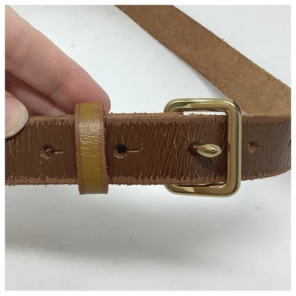 J. Crew Brown Leather Belt Size Small Genuine Leather - Picture 2 of 8